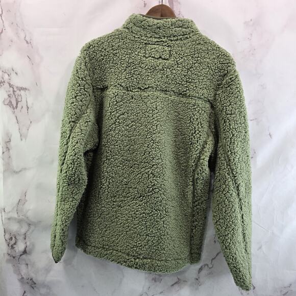 Chubbies Pullover Mens Small Green Fleece Quarter Zip High Pile Lasso Pink - Picture 5 of 10